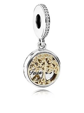 Retired Pandora Family Roots Dangle Charm - 14k Gold
